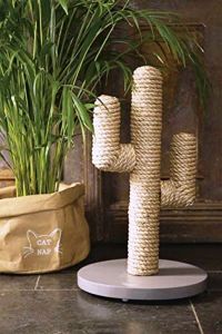 Holz-Kratzbaum "Cactus" weiss designed by Lotte